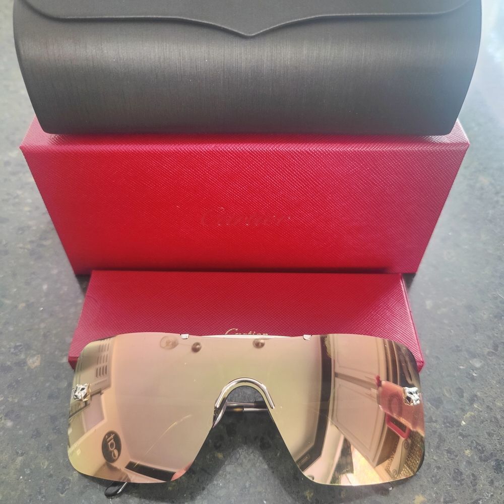 NIB Cartier Mirrored Sunglasses